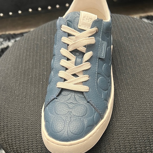 Coach Embossed Blue Sneakers - Picture 1 of 4